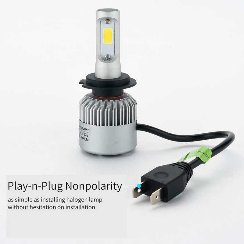 DS BS 72W 8000LM LED Bulbs Car Headlamp Conversion Kits-H7