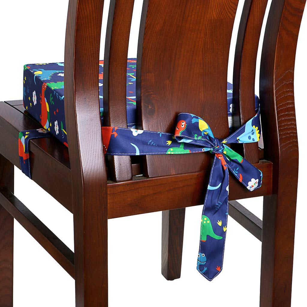 DS BS Kids Dismountable Highchair Booster Cushion- Blue Dino