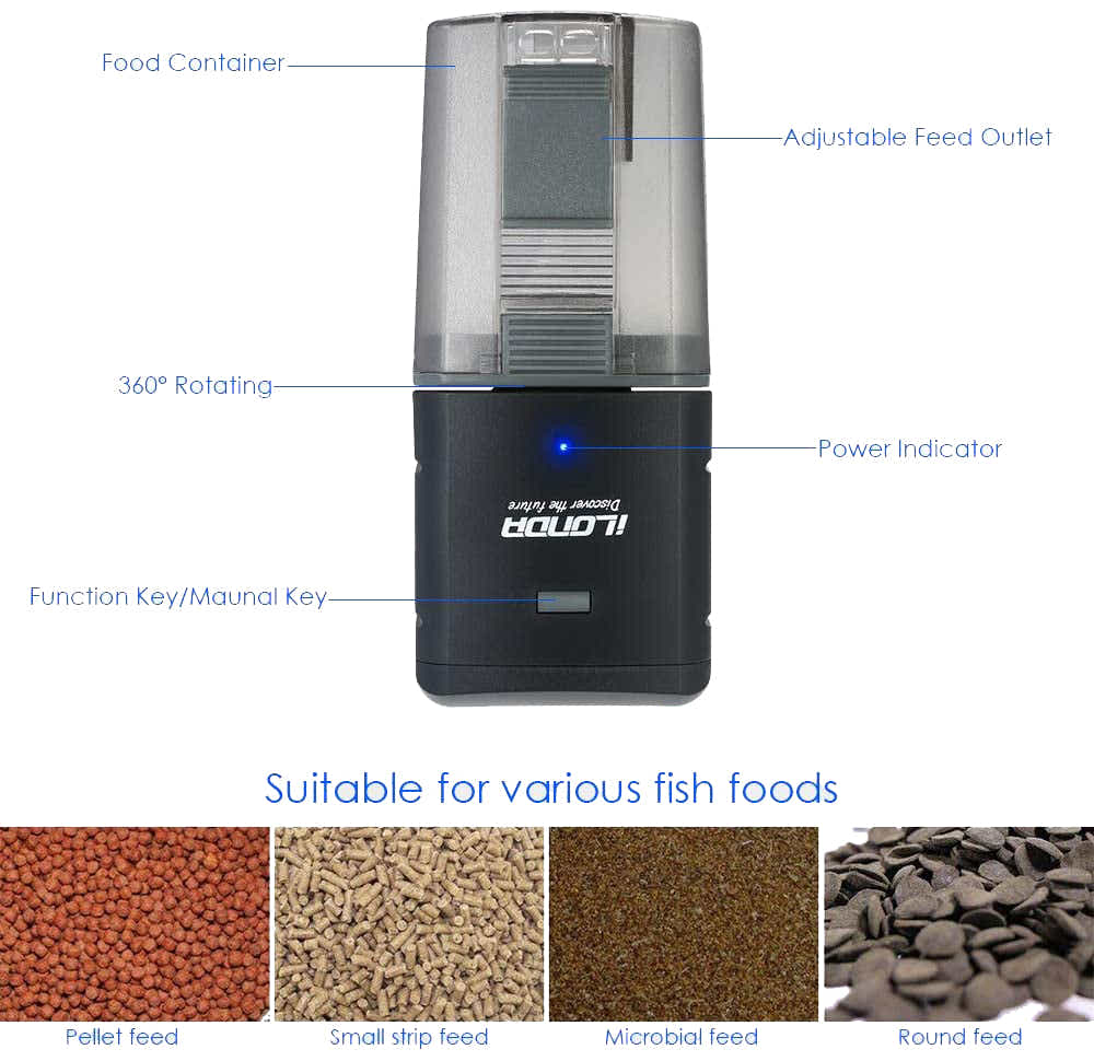 DS BS Aquarium Tank Feeder Timer Fish Food Dispenser