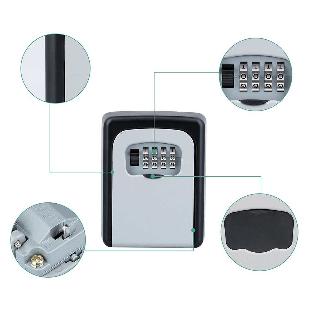 DS BS Key Storage Lock Box 4 Digit Wall Mounted