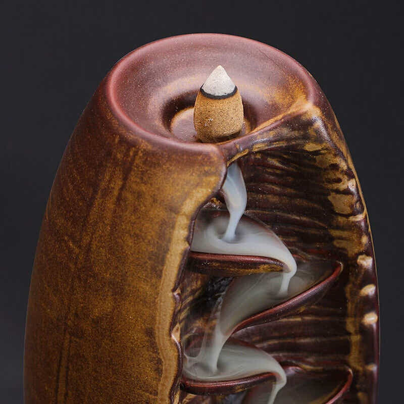 DS BS Ceramic Waterfall Backflow Incense Burner