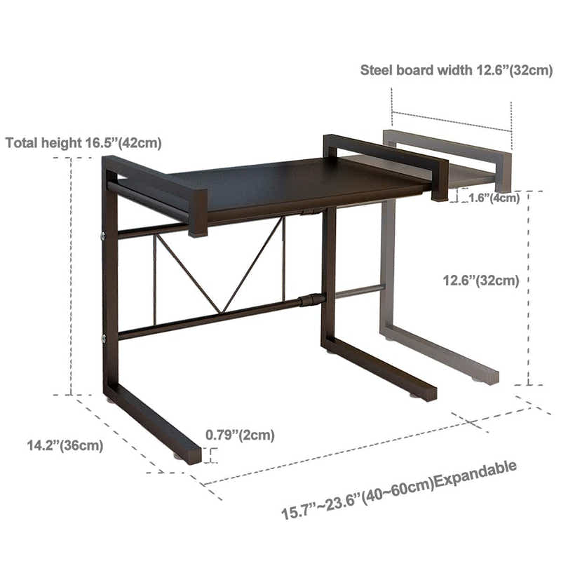 DS BS 2-Tier Expandable Kitchen Microwave Oven Rack