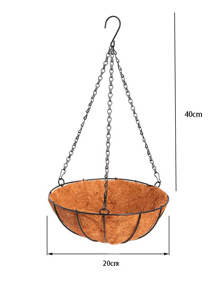 DS BS Metal Hanging Planter - Coco Liner