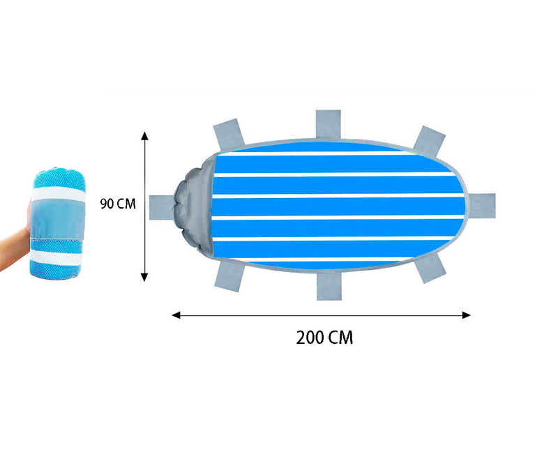 DS BS Outdoor Oversized Picnic Mat Beach Blanket with Inflatable Pillow