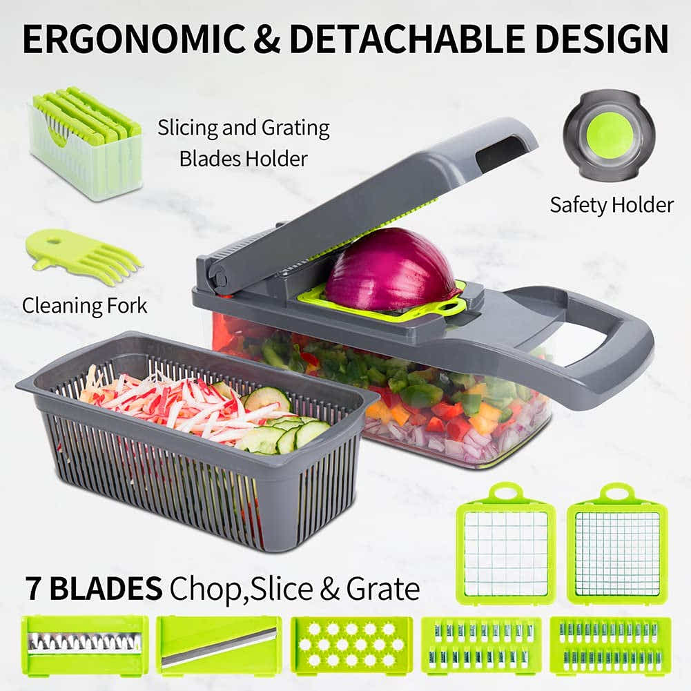 DS BS 14 in 1 Multifunctional Vegetable Chopper and Slicer
