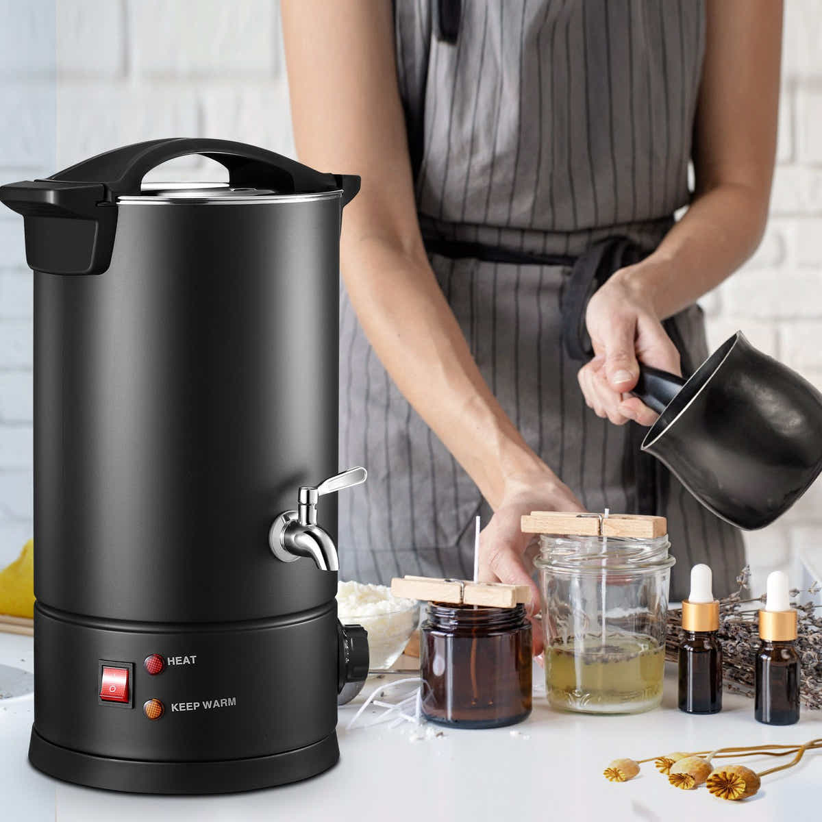 DS BD Electric Wax Melter 5L Candle Making Machine 1800W Temperature Control