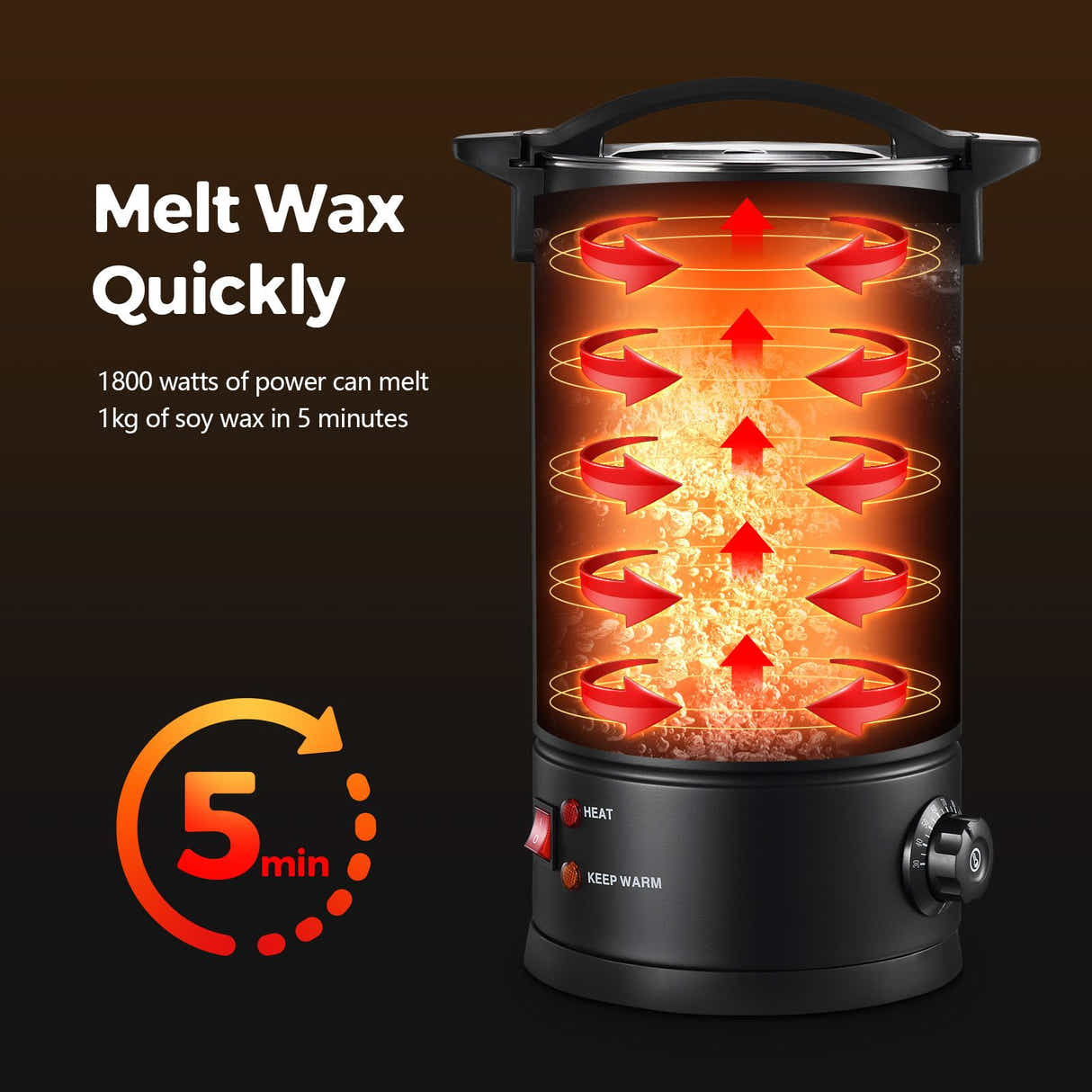 DS BD Electric Wax Melter 5L Candle Making Machine 1800W Temperature Control