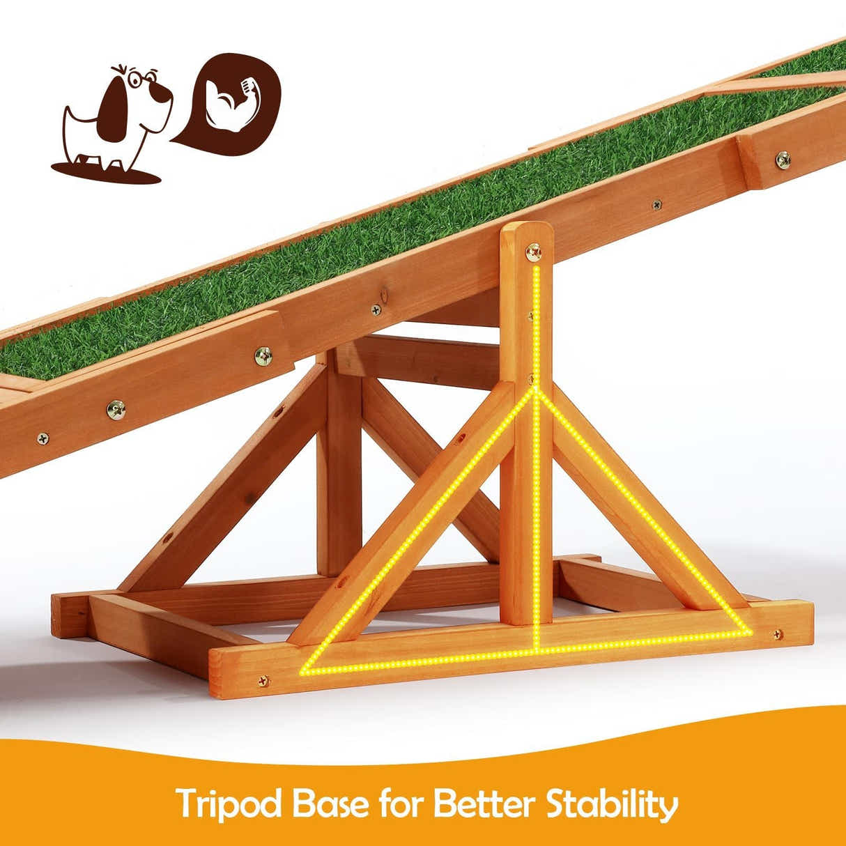 DS BD Petscene Pet Seesaw Dog Obedience Training Puppy Sports Wooden Artificial