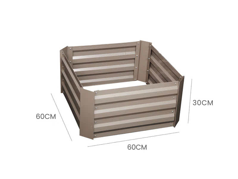 Galvanized Steel Garden Bed 60x60x30 cm