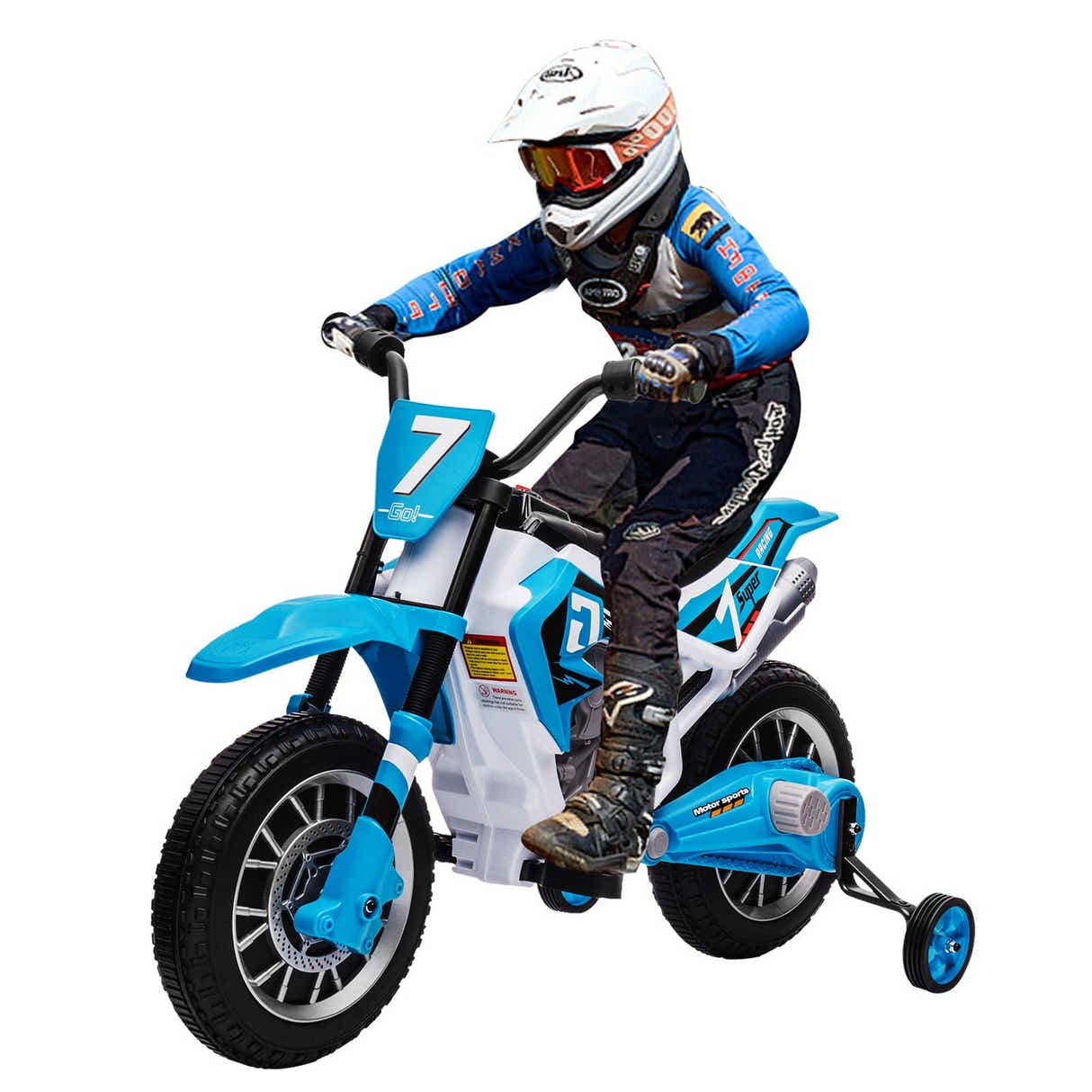 DS BD Kids Off-Road Ride-On Toy Electric 12V Battery Bike Pedal Speeds Blue