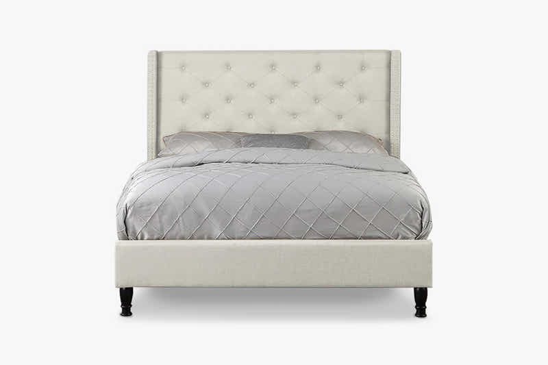 New Lisbeth Bed Frame Beige - Queen
