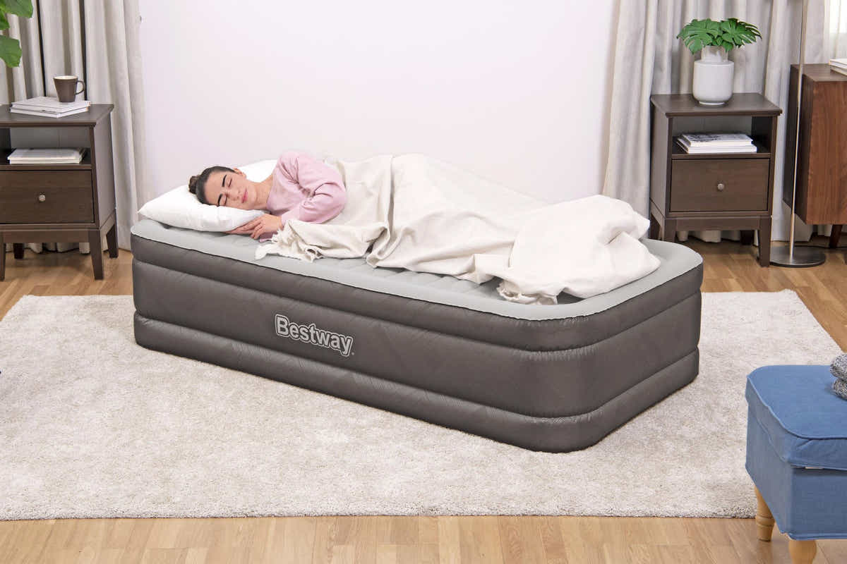 DS Bestway 1.91m x 97cm x 46cm Fortech Air Mattress Twin Built-in AC pump 69048