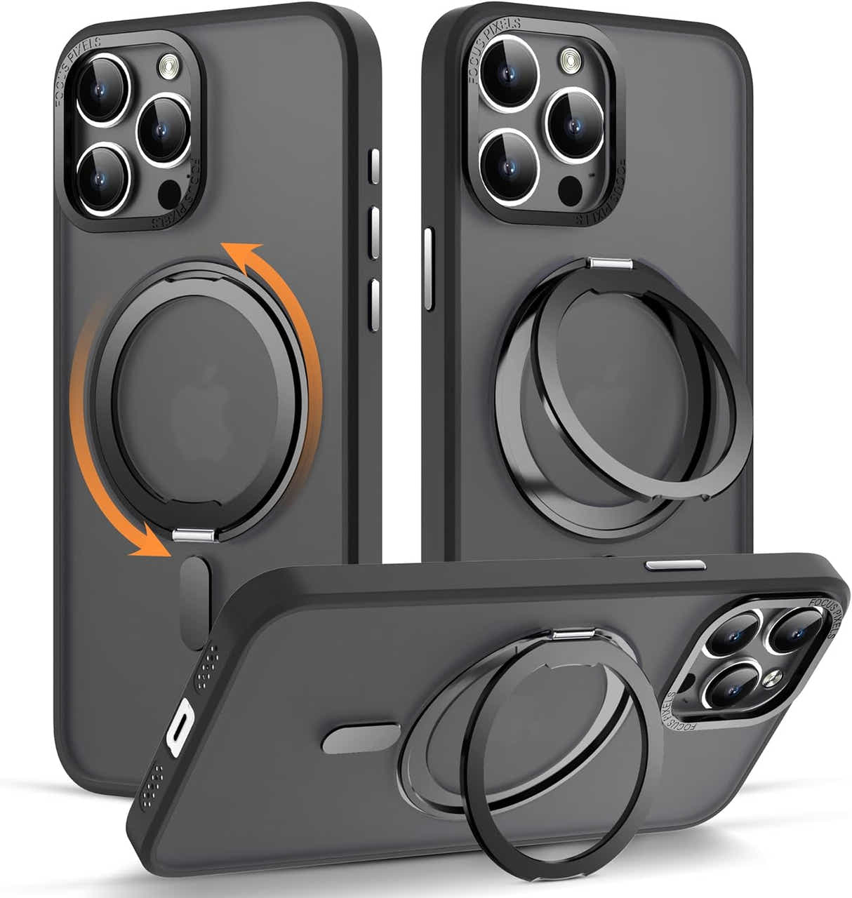 DS BS iPhone 14 Pro Case with 360°Rotatable Magnetic Ring Stand