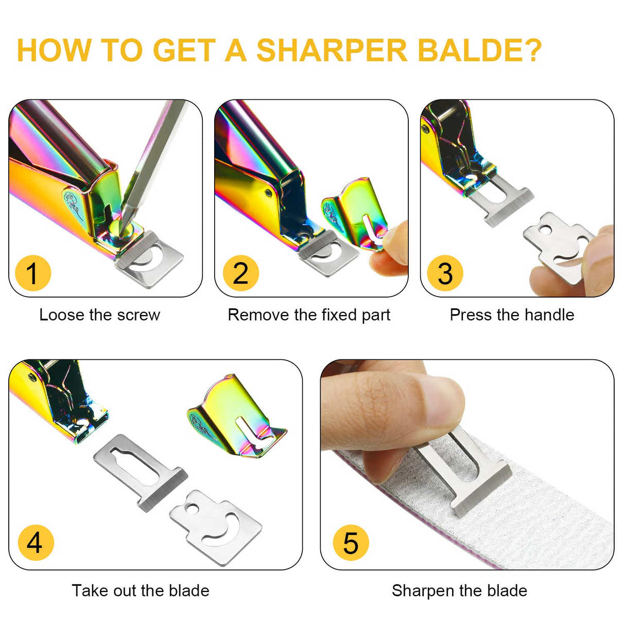 DS BS Nail Clippers 4 in 1 Set for Acrylic Nails-Chrome