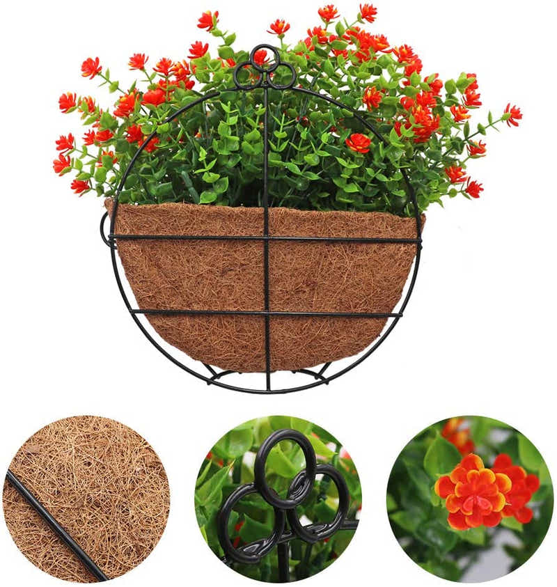 DS BS Iron Wall Hanging Half Round Planter