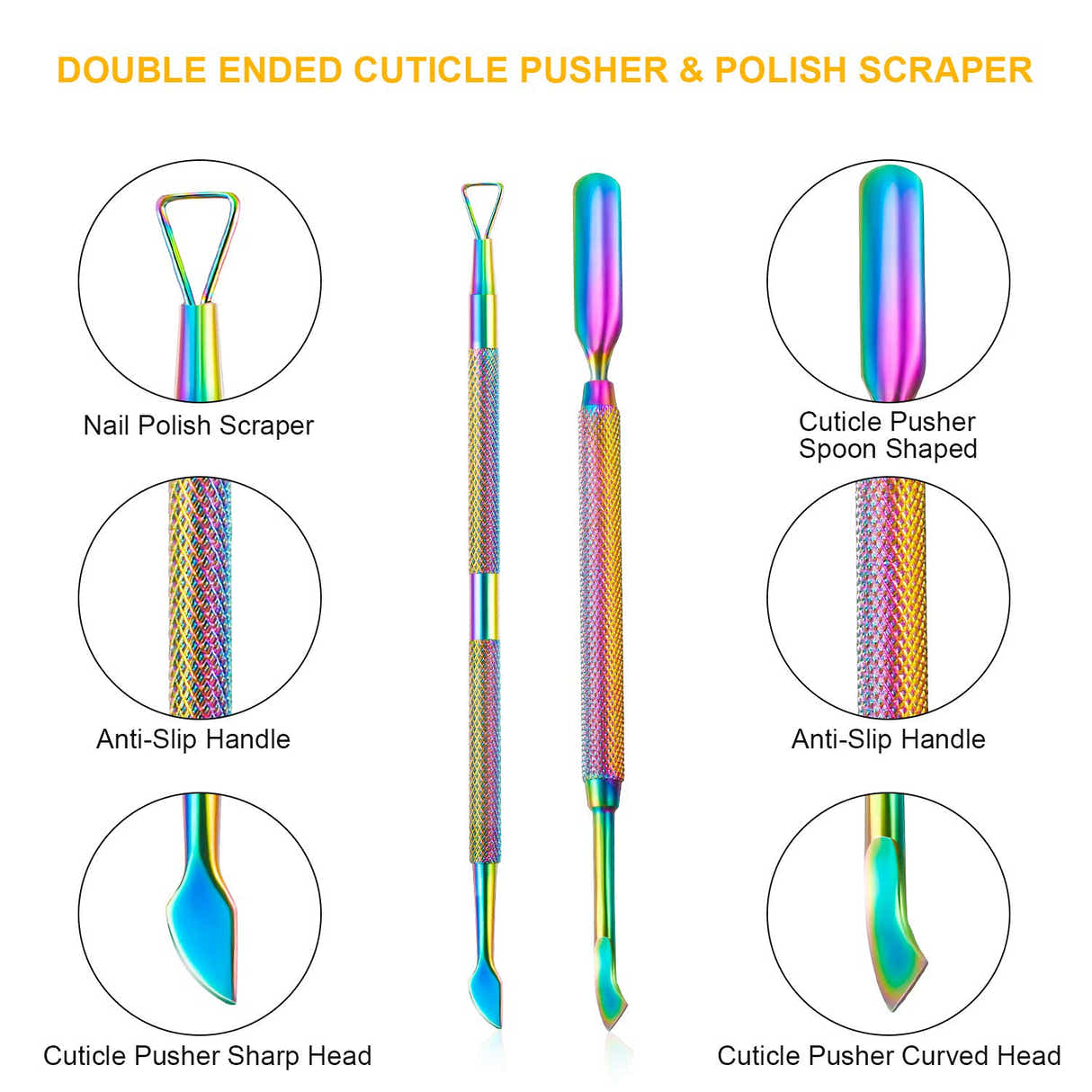DS BS Nail Clippers 4 in 1 Set for Acrylic Nails-Chrome