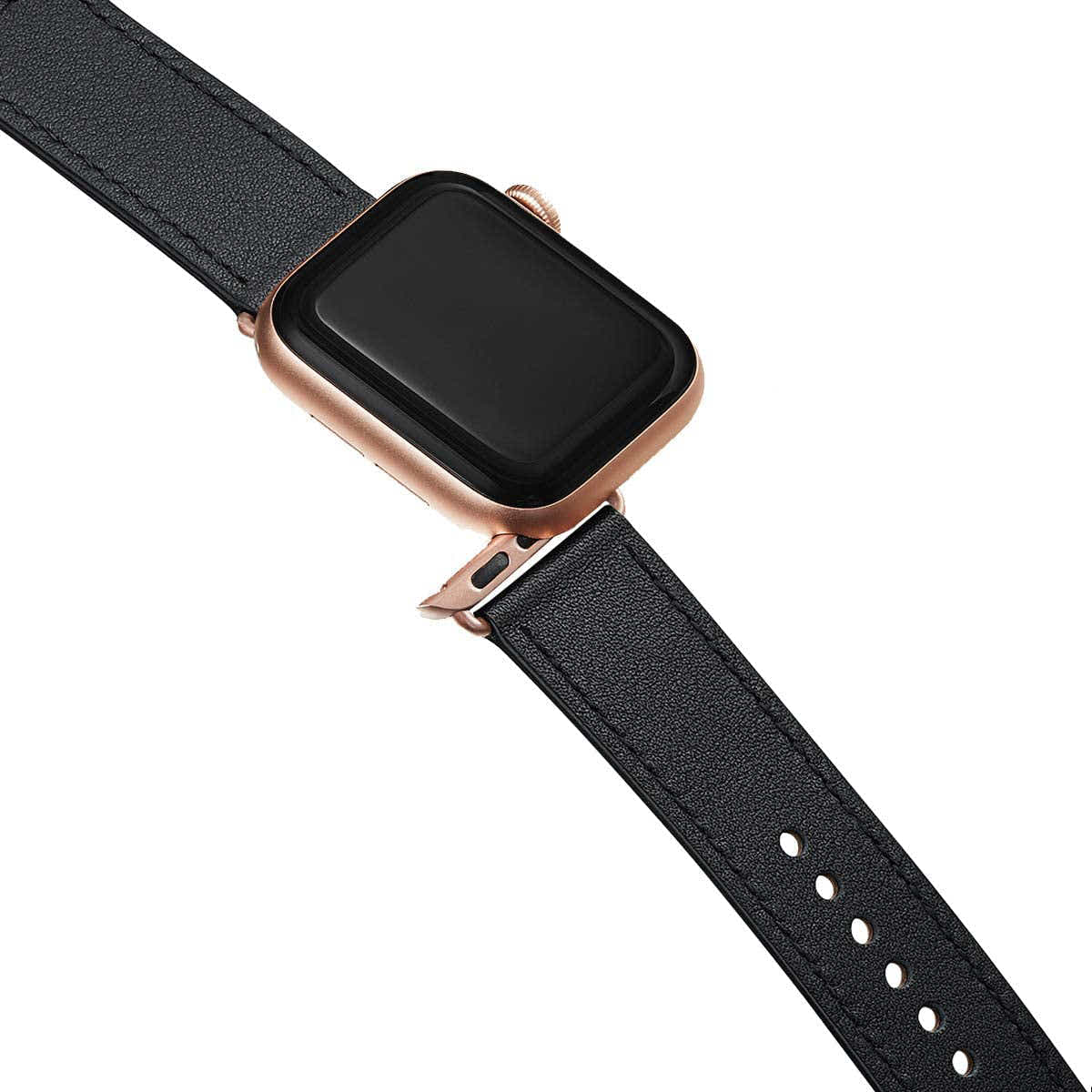 DS BS Leather Bands Compatible With Apple Watch Band for 38MM 40MM 41MM-Black
