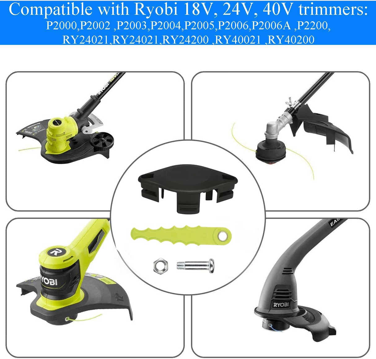DS BS Weed Eater Bladed Head Set Compatible With Ryobi Trimer
