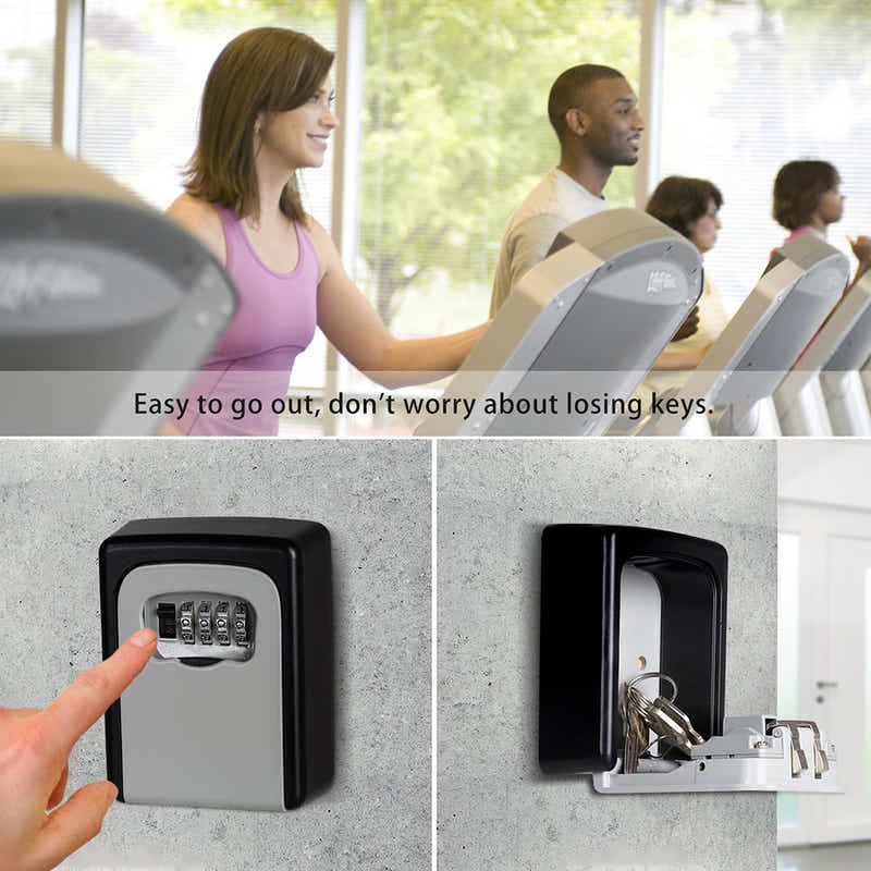 DS BS Key Storage Lock Box 4 Digit Wall Mounted