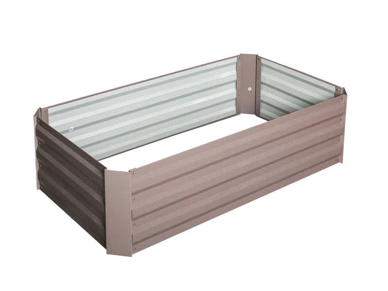 Galvanized Steel Garden Bed 120x60x30 cm
