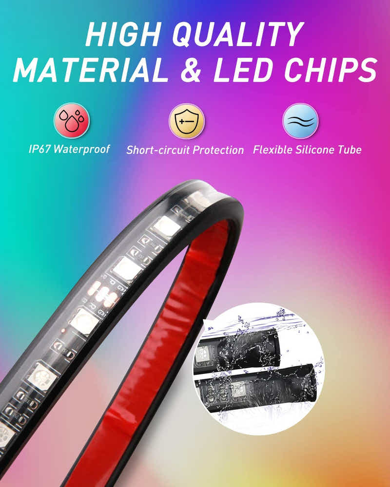 DS BS Car Interior Strip Light Kit Music Sync