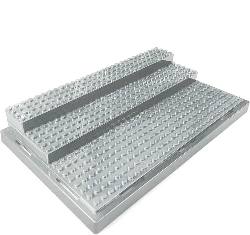 DS BS Minifigure Action Figures Blocks Display Case-Gray