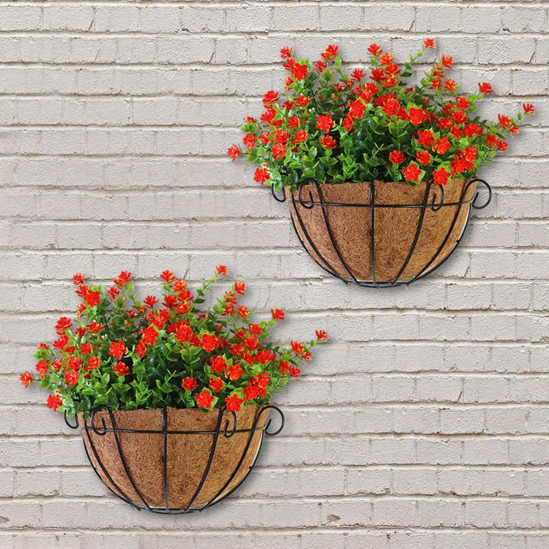 DS BS Iron Wall Hanging Half Round Planter
