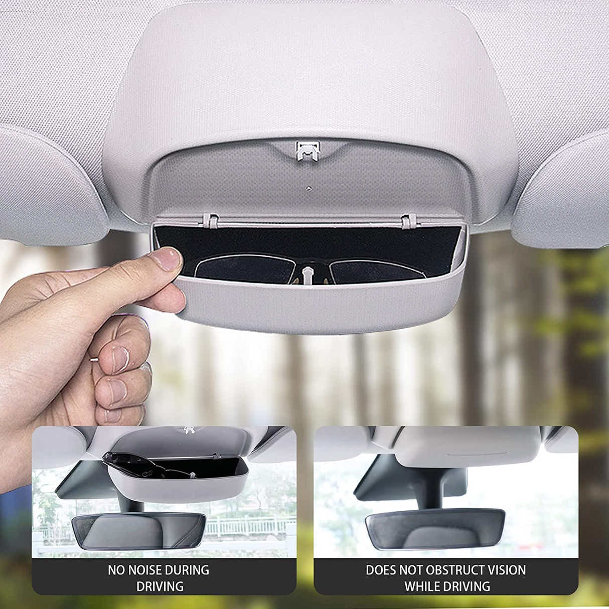 DS BS Car Roof Sunglasses Holder for Tesla Model 3