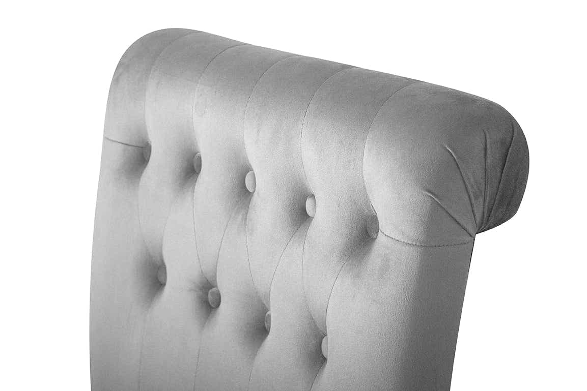 Pirie Velvet Accent Chair - Grey