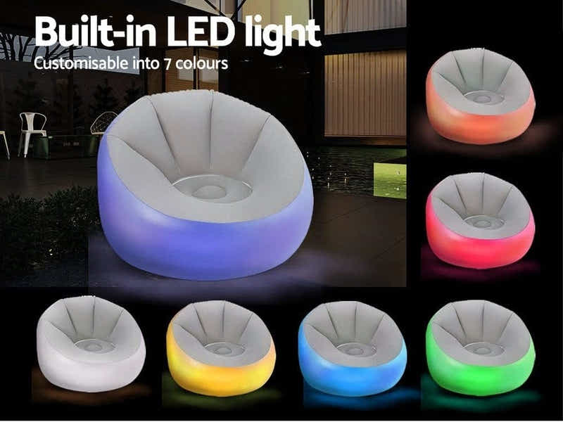Bestway Inflate-A-Chair LED Air Chair 75086
