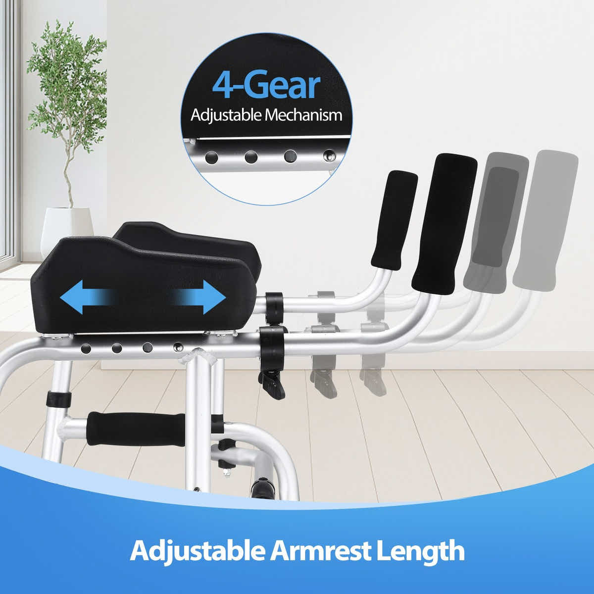 DS BD 2in1 Folding Walker Medical Aid Elderly Mobility Walking Adjustable Toilet