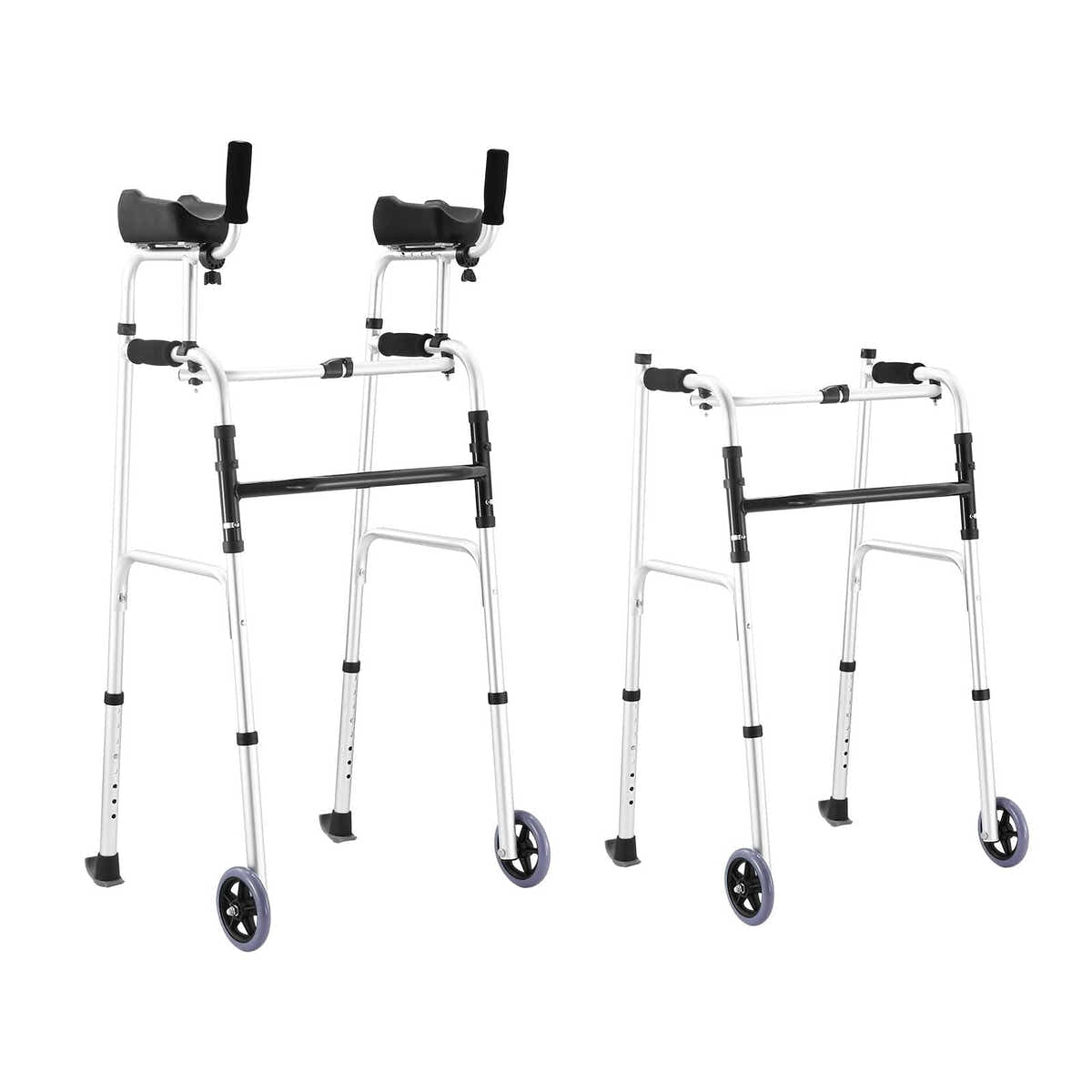DS BD 2in1 Folding Walker Medical Aid Elderly Mobility Walking Adjustable Toilet