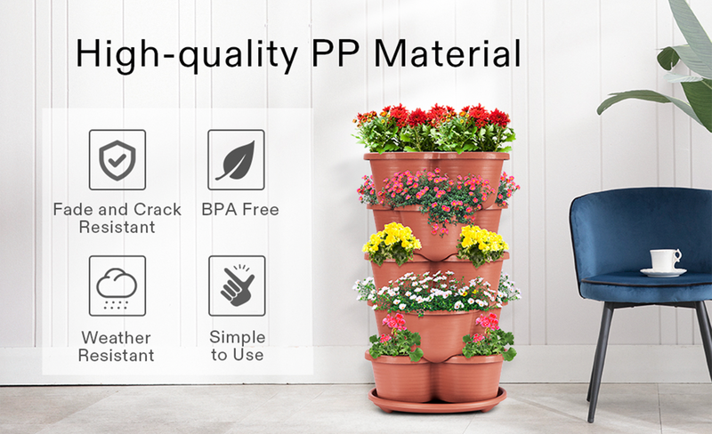 DS BS 5 Tier Vertical Stackable Planter