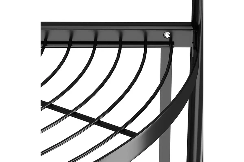 DS BS Foldable 4 Tier Steel Triangular Corner Shelving Unit