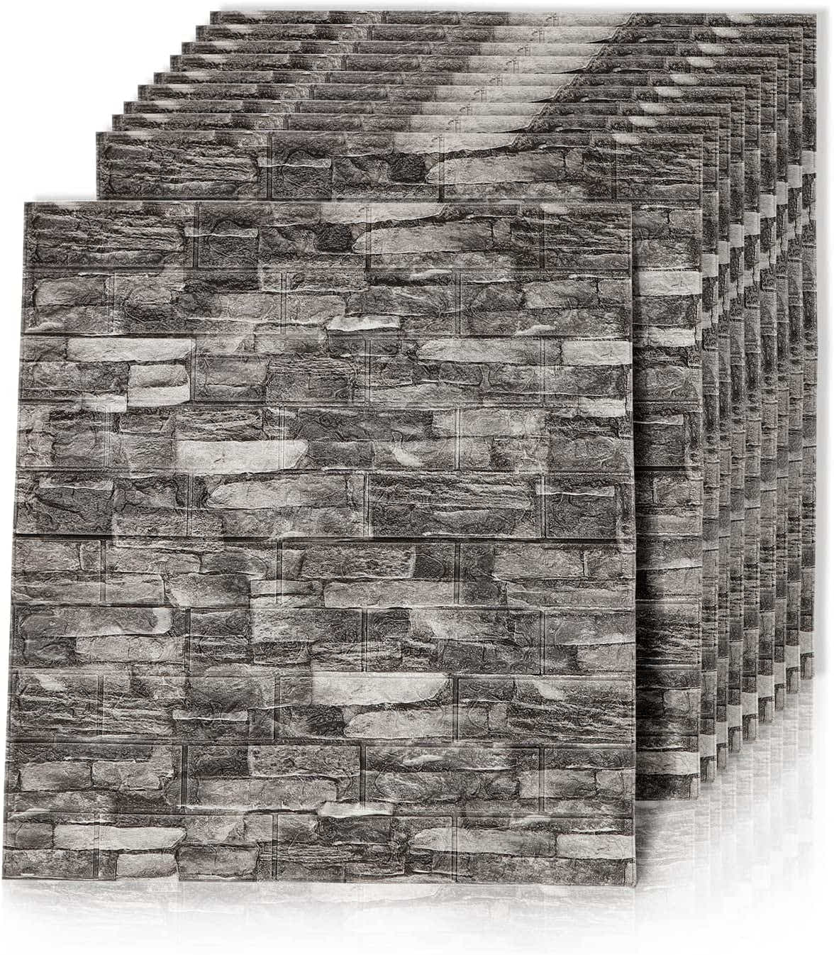 DS BS 5Pcs 3D Brick Self Adhesive Wallpaper Panels 70X75CM-Marble