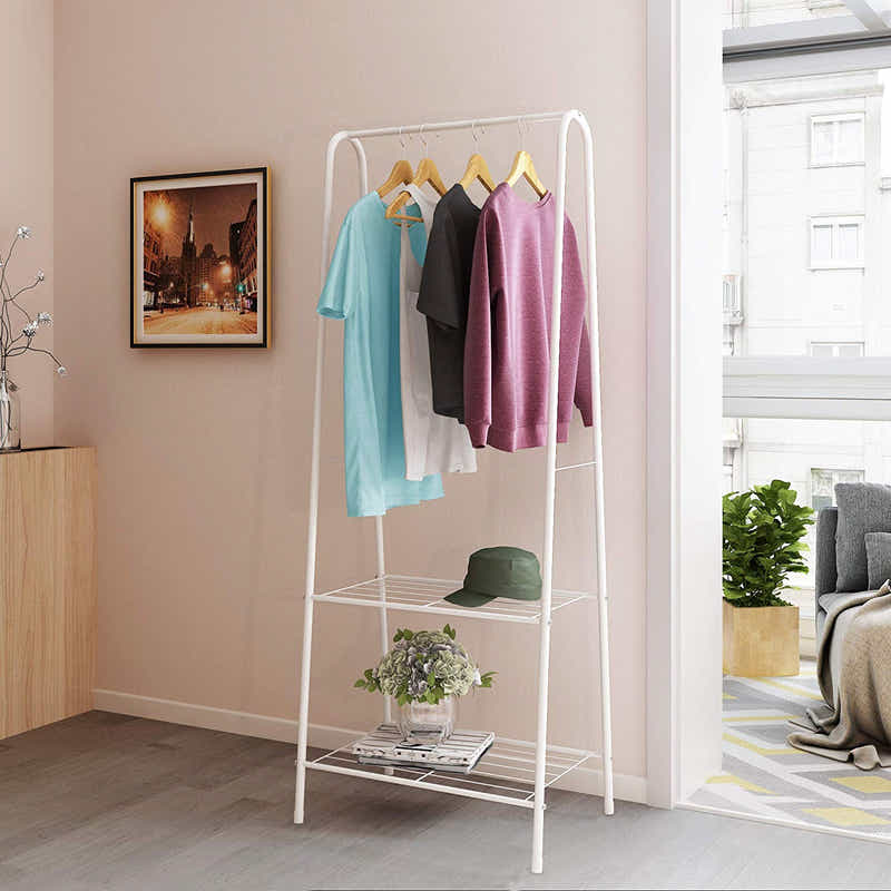 DS BS Entryway Clothes Rack Storage with Shelf