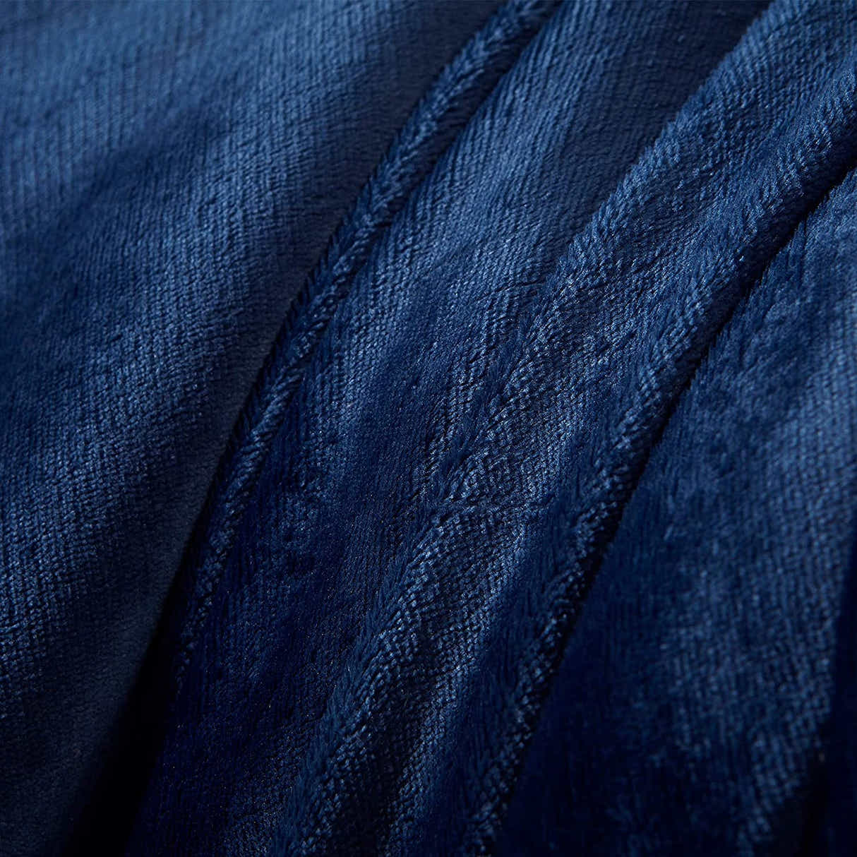 DS BS Thick Fuzzy Soft Sherpa Fleece Bed Sofa Blankets-Blue