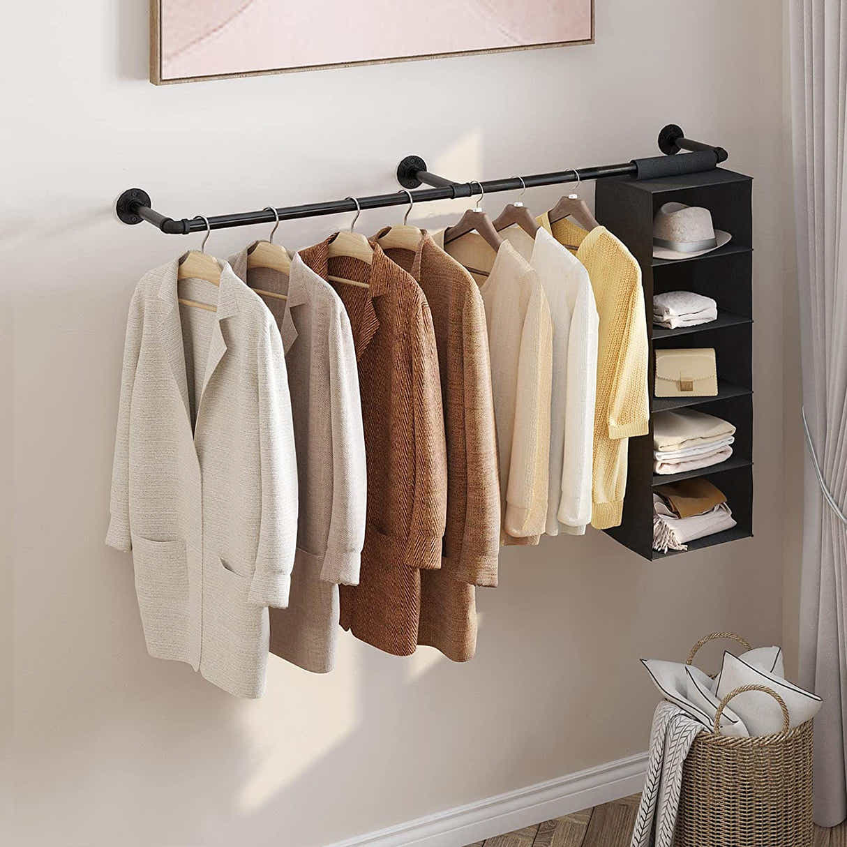 DS BS Industrial Pipe Clothes Rack-220CM