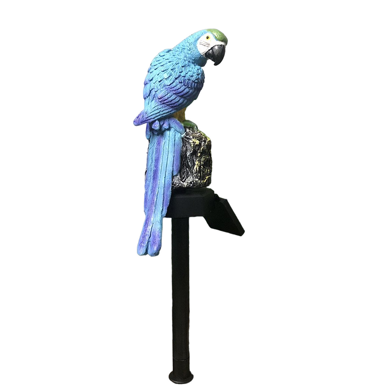 DS BS Outdoor Garden Parrot Bird Solar LED Decor Light-Blue