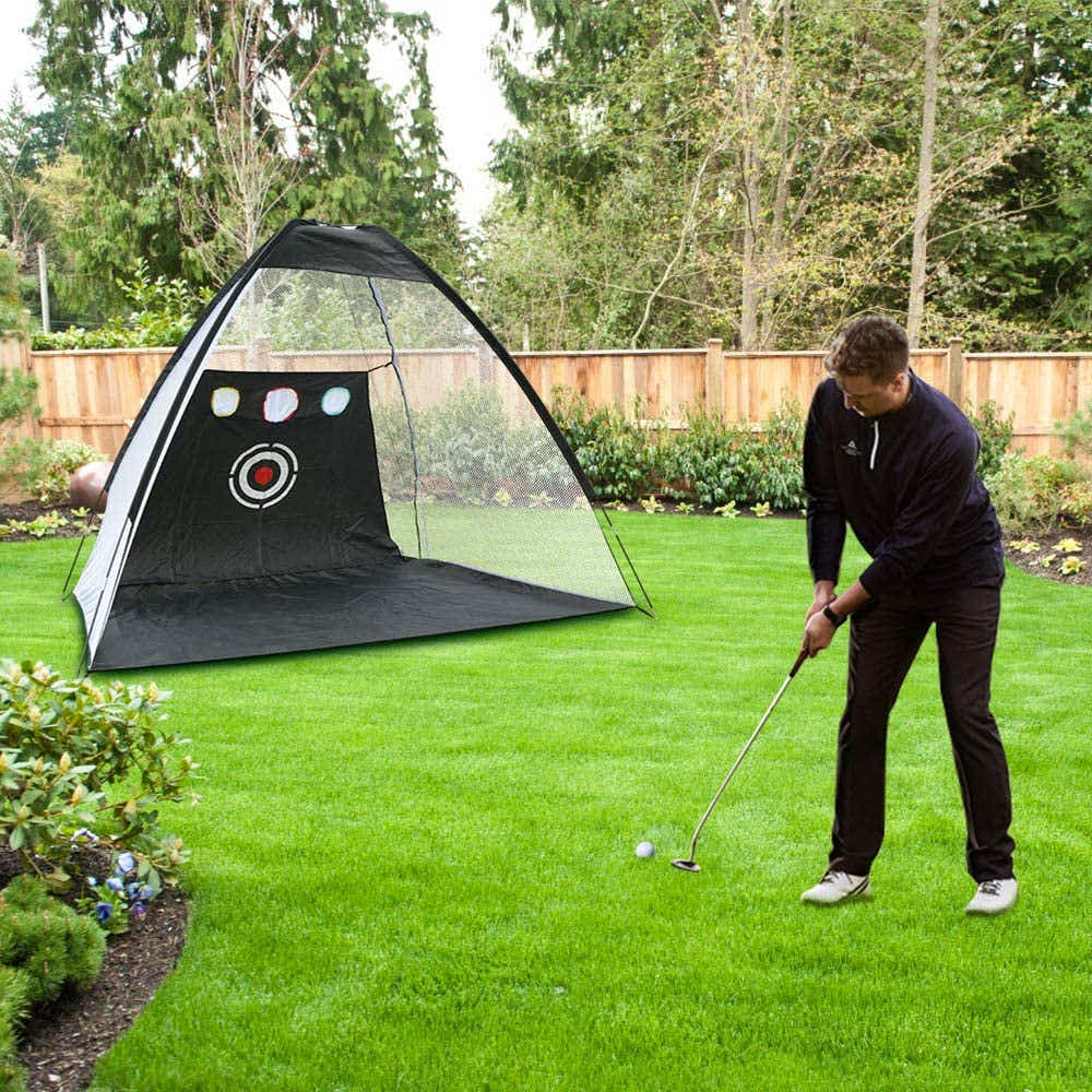 DS BS Foldable Golf Hitting Net Sets with Chipping Target Pockets-300cm