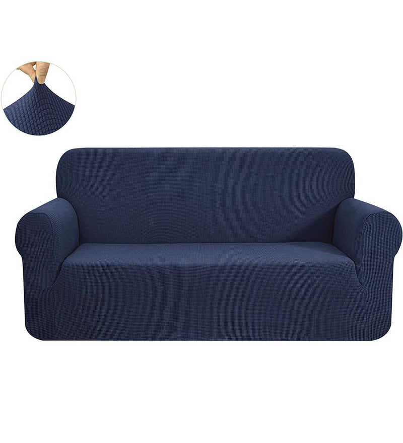 DS BS Sofa Cover High Stretch Sofa Cover Two Seat-Blue