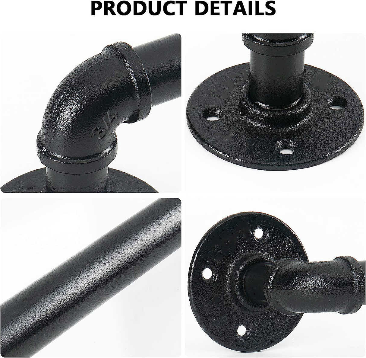 DS BS Industrial Pipe Towel Rack Towel Bar-80CM