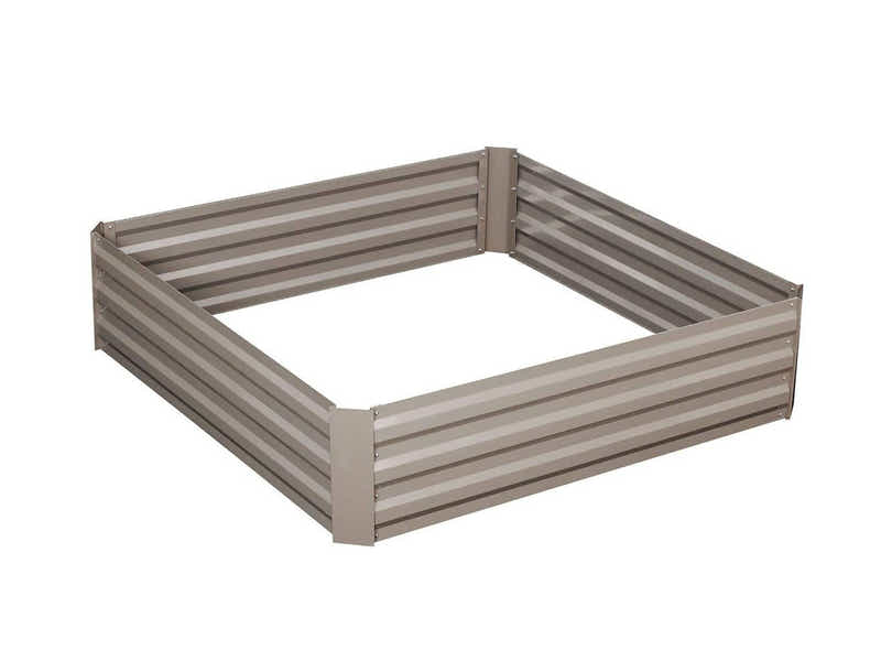 Galvanized Steel Garden Bed 120x120x30 cm