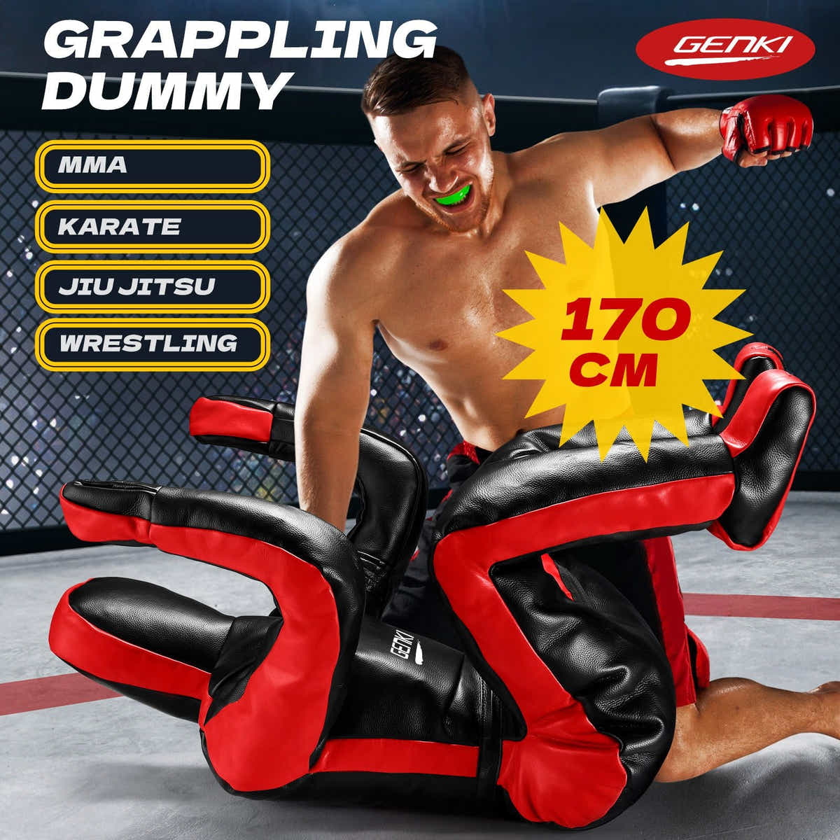 DS BD 170cm Grappling Dummy MMA Jiu Jitsu Boxing Punching Unfilled Karate