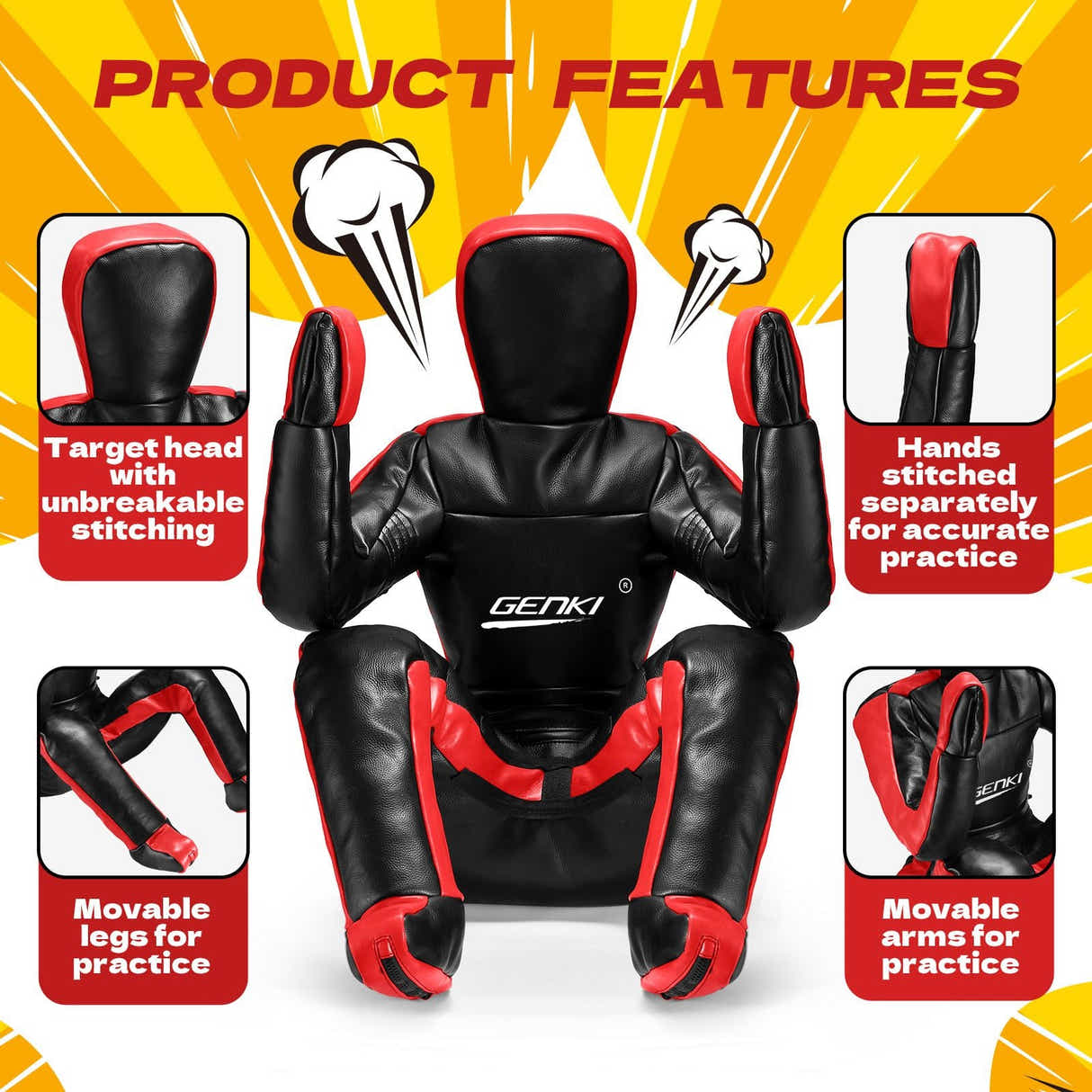 DS BD 170cm Grappling Dummy MMA Jiu Jitsu Boxing Punching Unfilled Karate