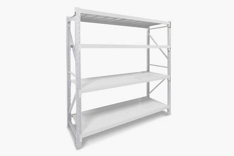4-Layer Longspan Shelving Grey White - 1.5 M