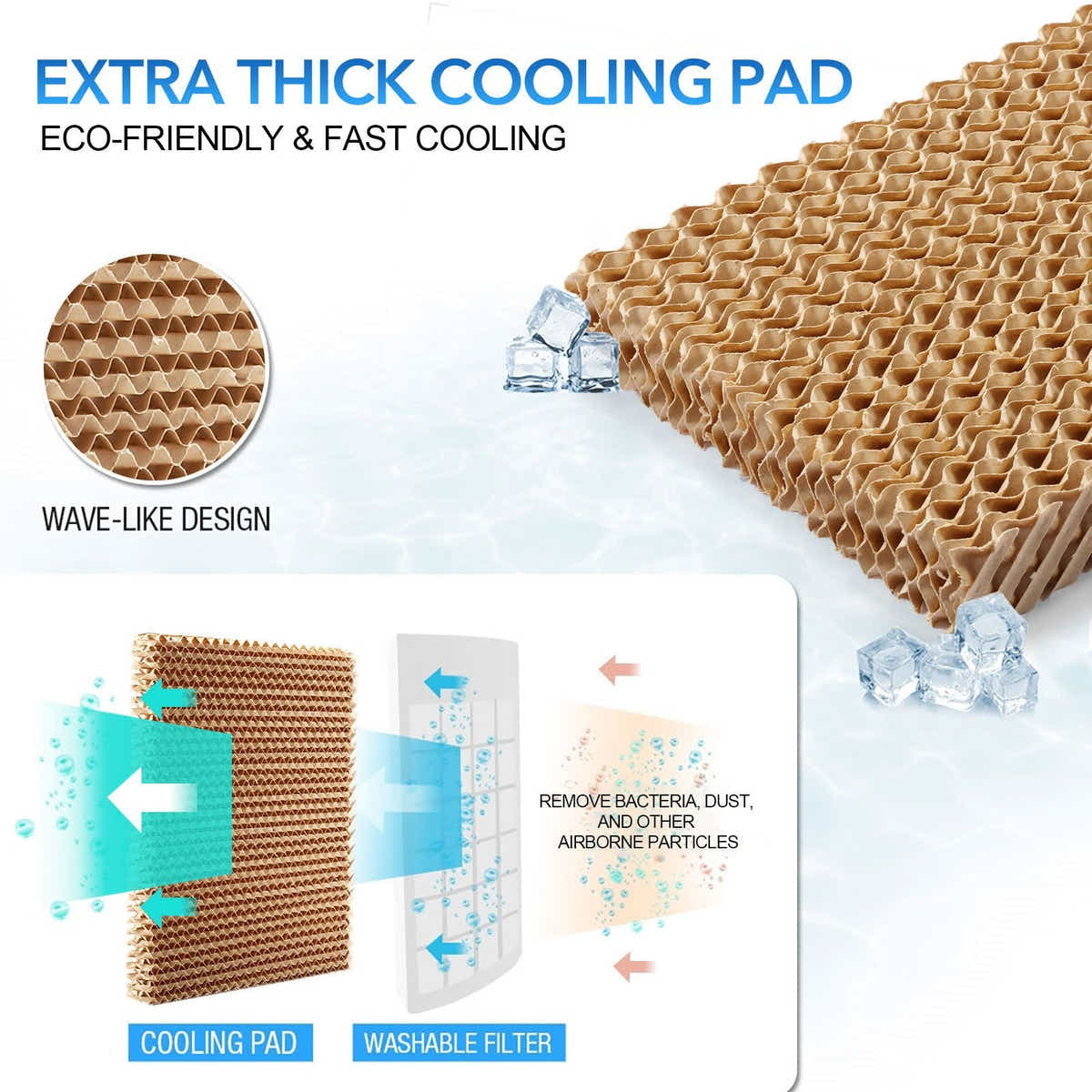 DS BD Maxkon 3 In 1 Evaporative Air Cooler Fan Humidifier 36L Remote Control