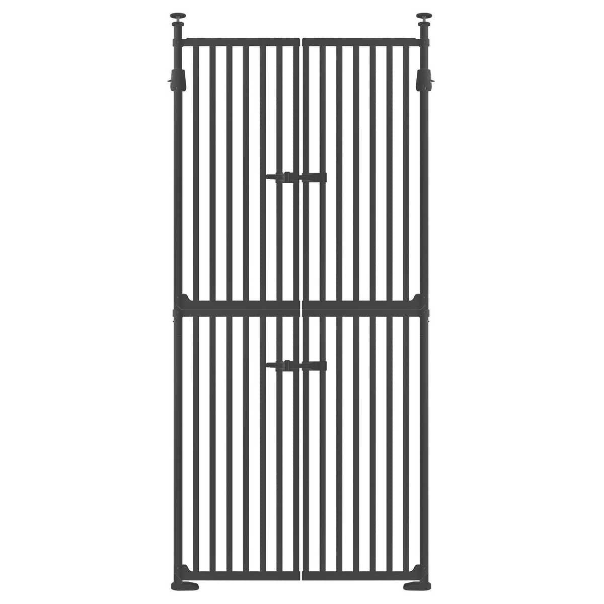 DS BD Retractable Safety Gate Dog Cat Extra Tall Fence 190 to 250cm Black