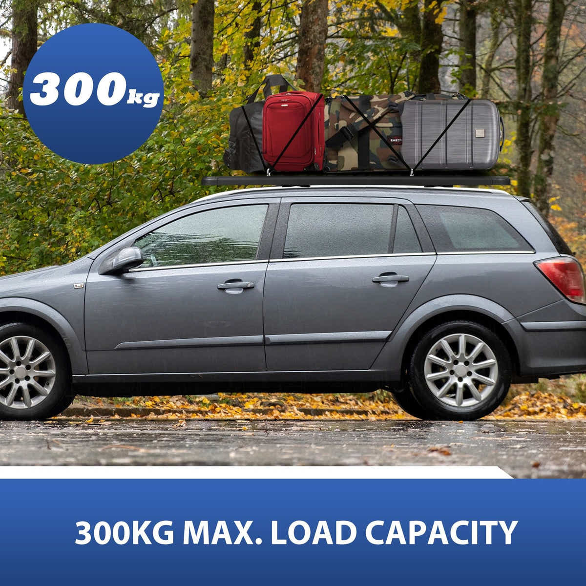 DS BD Universal Car Roof Rack Platform Storage Tray Basket Rooftop Alloy 300kg