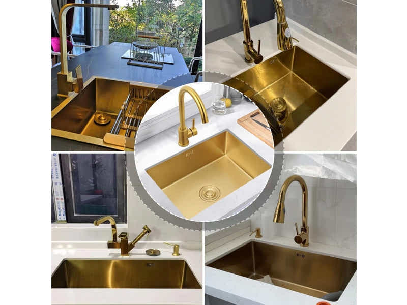 Gold Stainless Steel Single Sink